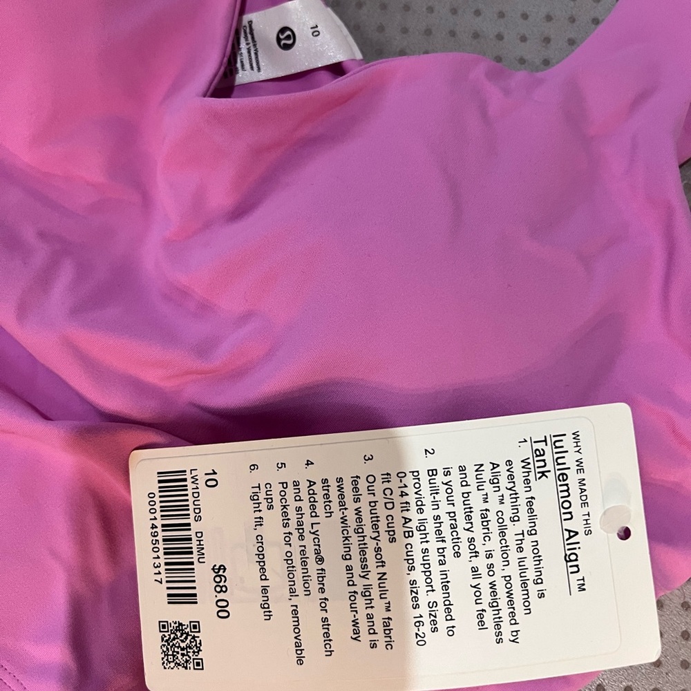 Lulu lemon align Tank brand new with tags